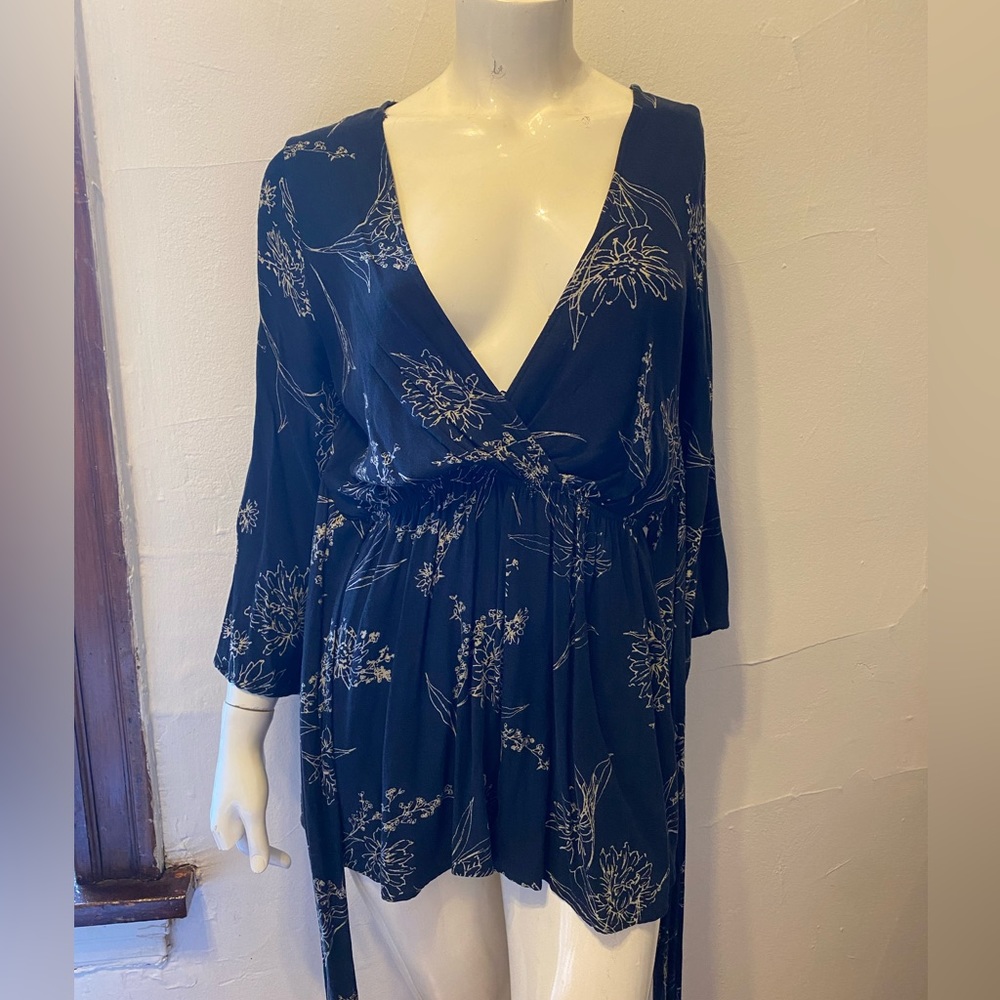 Navy Dandelion Romper by Audrey 3+1